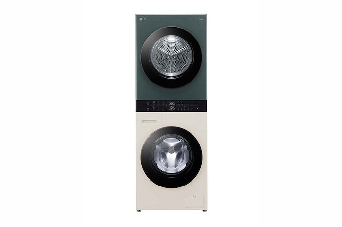 Front view of 14/10kg Objet WashTower™ All-In-One Stacked Washer Dryer, WT1410NHEG
