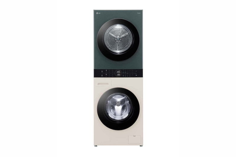 Front view of 14/10kg Objet WashTower™ All-In-One Stacked Washer Dryer, WT1410NHEG
