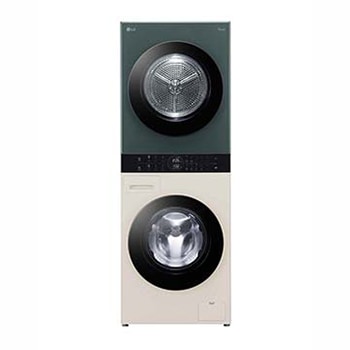 Front view of 14/10kg Objet WashTower™ All-In-One Stacked Washer Dryer WT1410NHEG