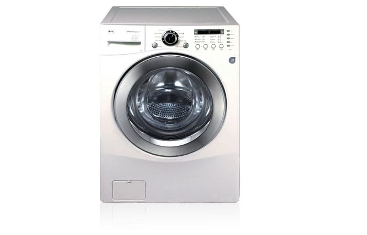 Front view of White 12/7kg Washer/Dryer with 10 Year Inverter Direct Drive Motor Warranty. WD-CD1212W