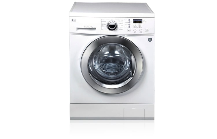 Front view of White 7kg 1000rpm Spin Speed Washer with 10 Year Inverter Direct Drive Motor Warranty. WD-MD7010DC