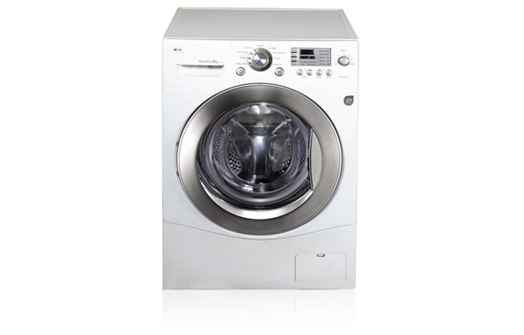 Front view of White 8kg 1200rpm Spin Speed Washer with 10 Year Inverter Direct Drive Motor Warranty. WD-PD8012