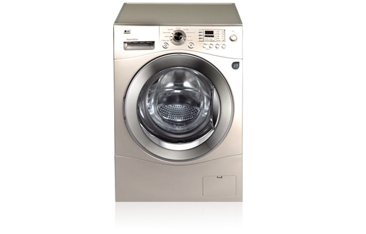 Front view of Silver 8kg 1400rpm Spin Speed Washer with 10 Year Inverter Direct Drive Motor Warranty. WD-PD8014S