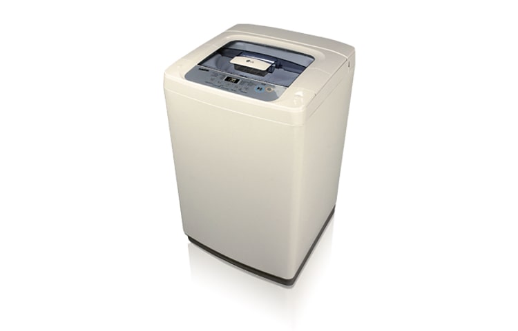 Front view of Light Grey 7.5kg Top Loader with Turbodrum Washing Technology WF-CL750