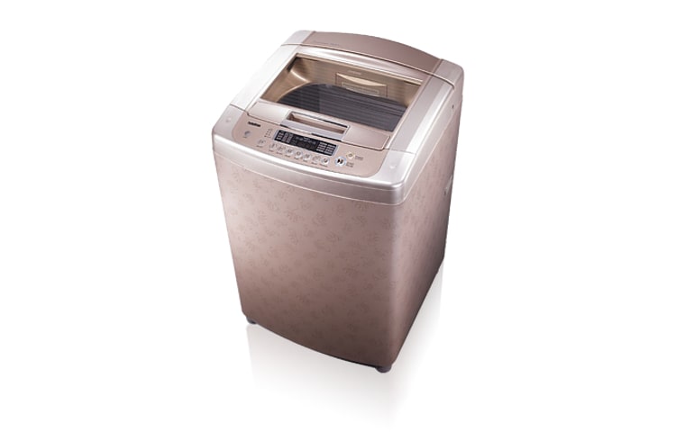 Front view of Pink Brown Fiore 12.5kg Top Loader with Smart Cleaning WF-HF125GP