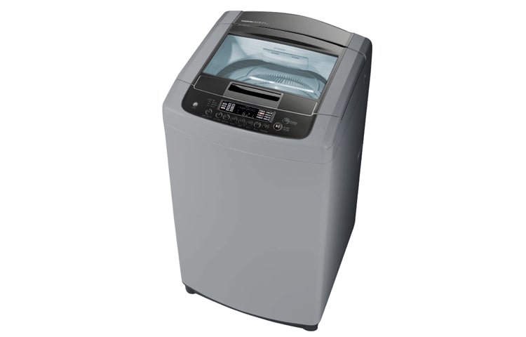 LG MID FREE SILVER 8KG TOP LOADER WITH TEMPERED GLASS LID, WF-SP80S