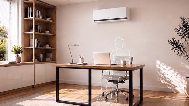 LG DUALCOOL AI Air detecting absence with Human Detecting Sensor