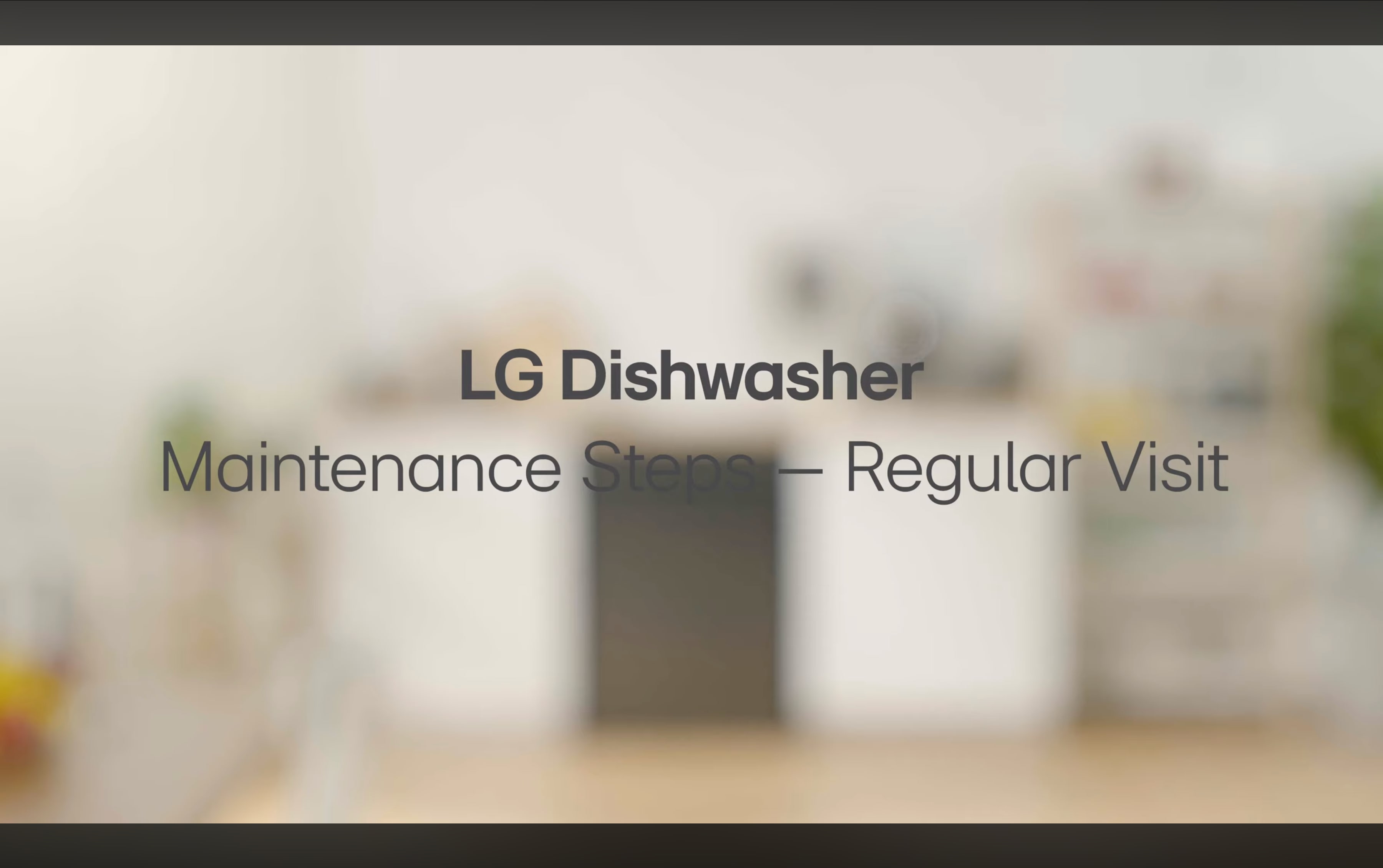 Dishwasher Regular Visit