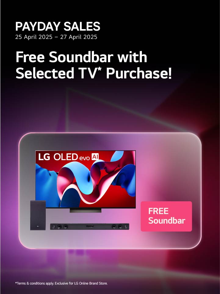 Free Soundbar with Selected TV purchase