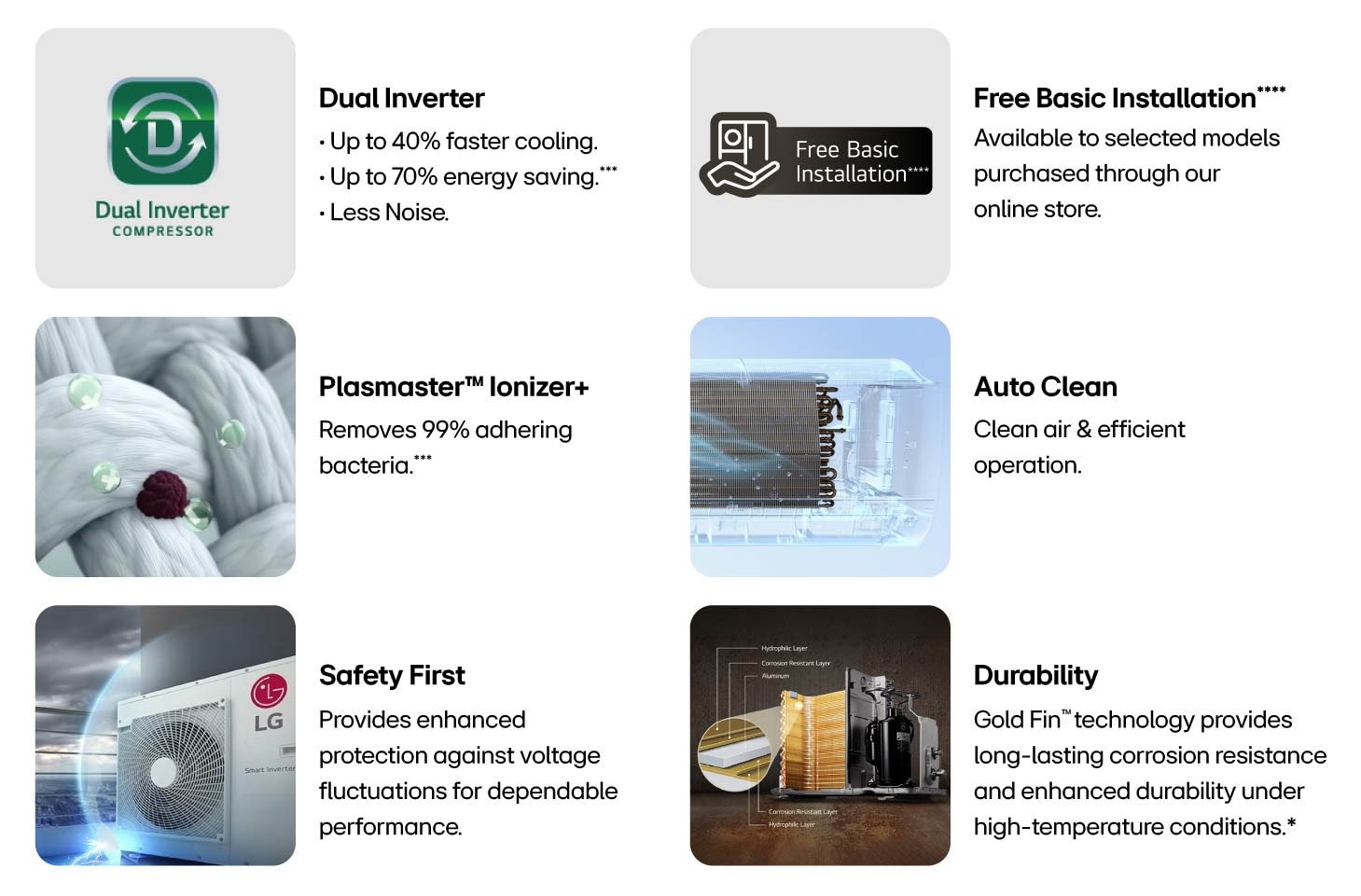 air conditioner features