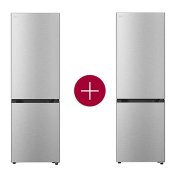 Vooraanzicht van 333L Koel‑vriescombinatie Zwart | DoorCooling+™ | LinearCooling™ | Fresh Balancer™ | LG NL GBBS514AMB.GBBS001