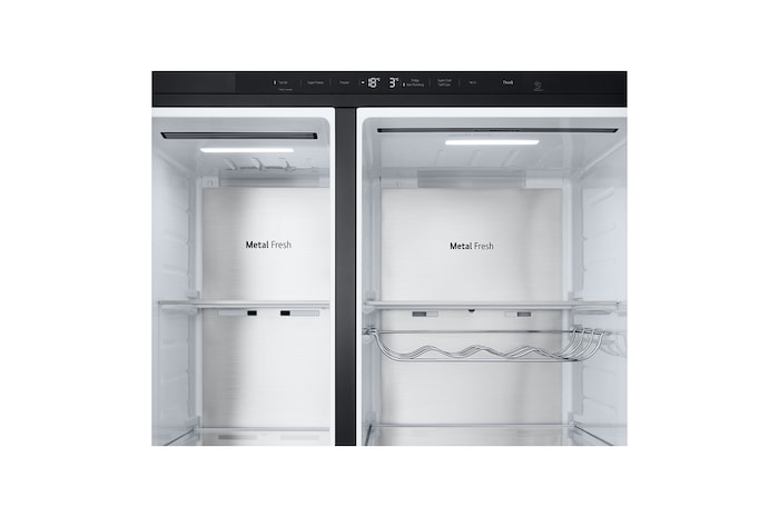 LG 623L Amerikaanse koelkast Zwart | ThinQ™ | Uvnano™ | FRESH Converter™, GSLE91EVAB