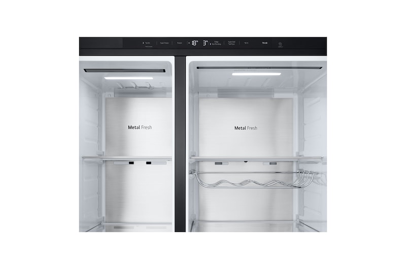 LG 623L Amerikaanse koelkast Zwart | ThinQ™ | Uvnano™ | FRESH Converter™, GSLE91EVAB