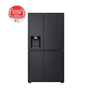 Voorkant van 623L Amerikaanse koelkast Zwart | ThinQ™ | Uvnano™ | FRESH Converter™ - GSLE91EVAB