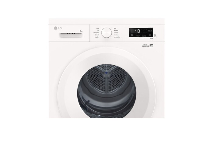 LG 8kg Warmtepomp droger Wit | Zelfreinigende condensor | Sensor Dry | Dual Lint Filter | LG NL, RHX1008NWH