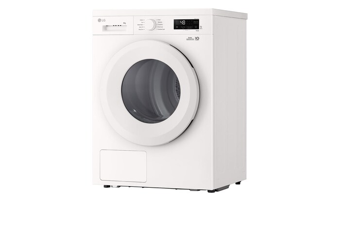 LG 8kg Warmtepomp droger Wit | Zelfreinigende condensor | Sensor Dry | Dual Lint Filter | LG NL, RHX1008NWH