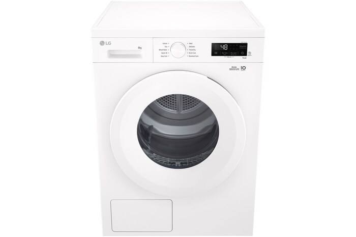 LG 9kg Warmtepomp droger Wit | Zelfreinigende condensor | Sensor Dry | Dual Lint Filter | LG NL, RHX1009NWB