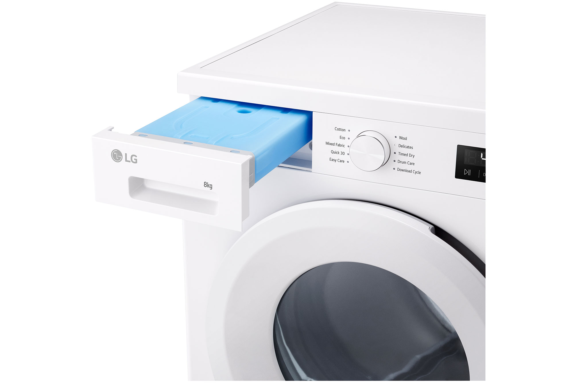 LG 9kg Warmtepomp droger Wit | Zelfreinigende condensor | Sensor Dry | Dual Lint Filter | LG NL, RHX1009NWK