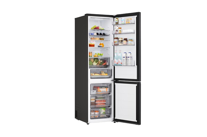 LG 333L Koel-vriescombinatie Zwart | NatureFRESH™ | DoorCooling+™ | LinearCooling™ | LG NL, GBBS312AEV