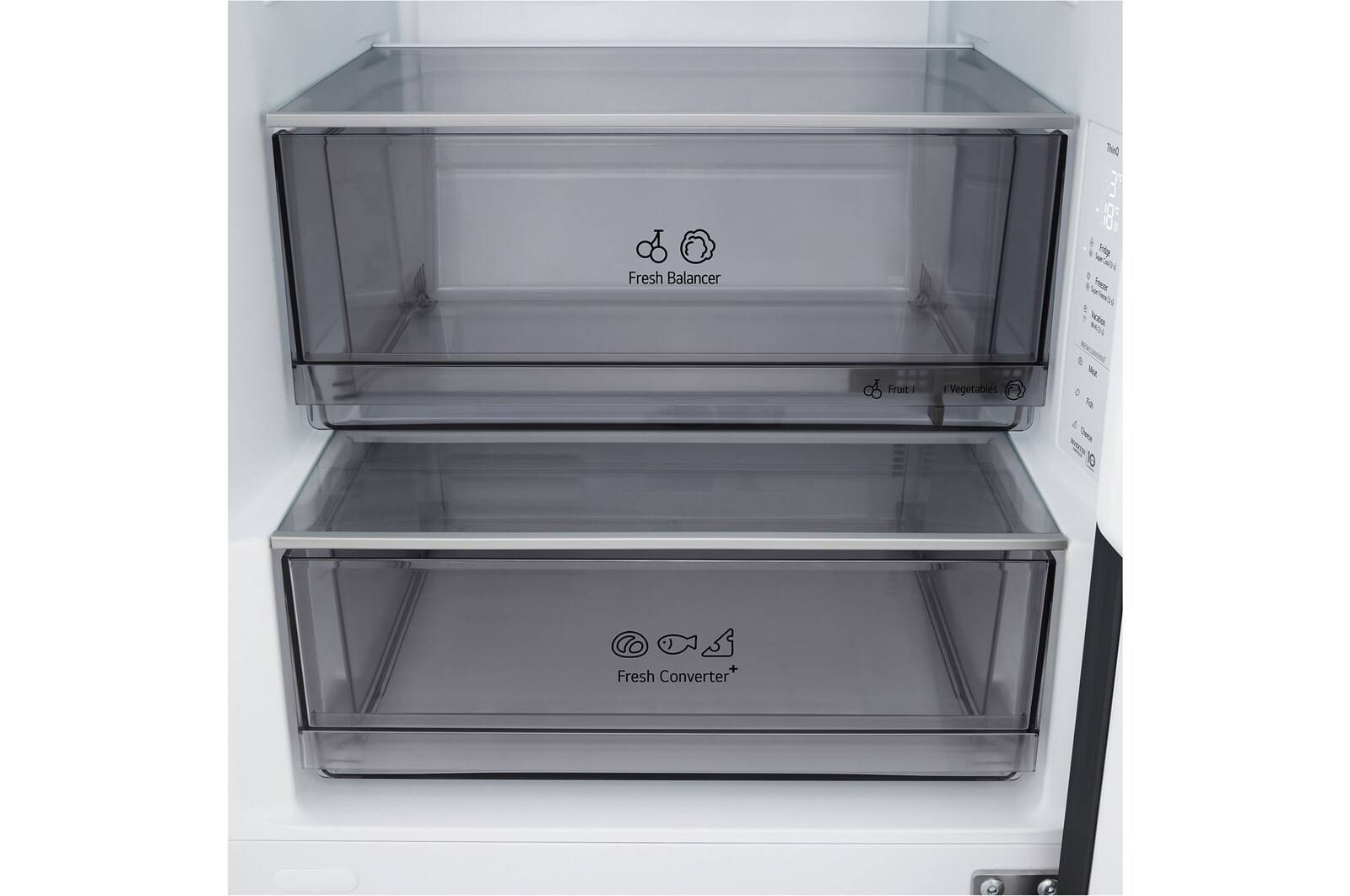 Onderaanzicht van de LG koel-vriescombinatie (GBBS322CEV)