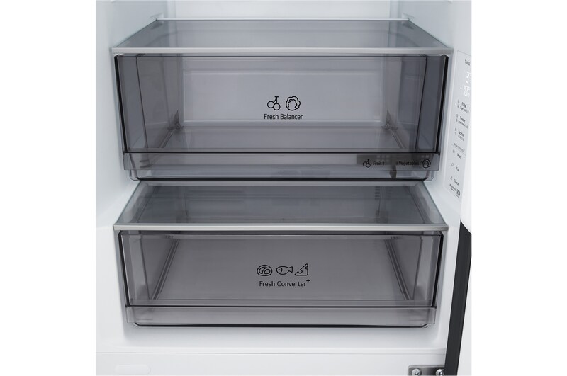 Onderaanzicht van de LG koel-vriescombinatie (GBBS322CEV)