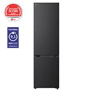 Vooraanzicht van 333L Koel-vriescombinatie Zwart | Zero Clearance™ | Fresh Converter+ | DoorCooling+™ | LinearCooling™ | LG NL GBBS312CEV