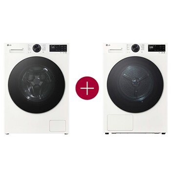 LG 9kg Wasmachine F4X5009TWB + 9kg Warmtepomp droger RHX5009TWB, F4X5009TWB.RHXTWB
