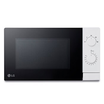 Vooraanzicht van 20L Magnetron Wit | 700 W | Easy Bedieningsknop | 25,5 cm draaiplateau | LG NL MS2082H