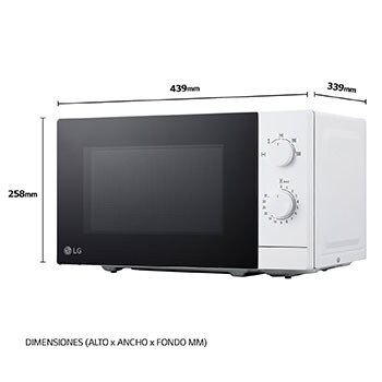 LG 20L Magnetron Wit | 700 W | Easy Bedieningsknop | 25,5 cm draaiplateau | LG NL, MS2082H