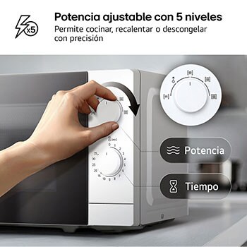 LG 20L Magnetron Wit | 700 W | Easy Bedieningsknop | 25,5 cm draaiplateau | LG NL, MS2082H