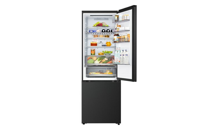 LG 375L Koel-vriescombinatie Zwart | NatureFRESH™ | DoorCooling+™ | LinearCooling™ | LG NL, GBBS726AEV.GBBS001