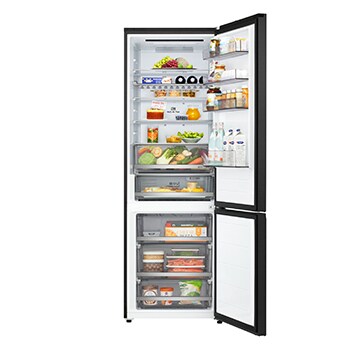 LG 375L Koel-vriescombinatie Zwart | NatureFRESH™ | DoorCooling+™ | LinearCooling™ | LG NL, GBBS726AEV.GBBS001