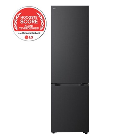LG Koelkast Koel-vriescombinatie 375L Zwart | DoorCooling+ | LinearCooling | GBBS726AEV