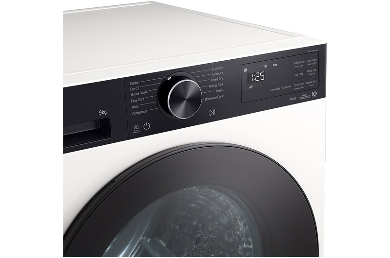 LG 9kg Warmtepomp droger Wit | Zelfreinigende condensor | Eco Hybrid™ | Sensor Dry | LG NL, RHX5009THB