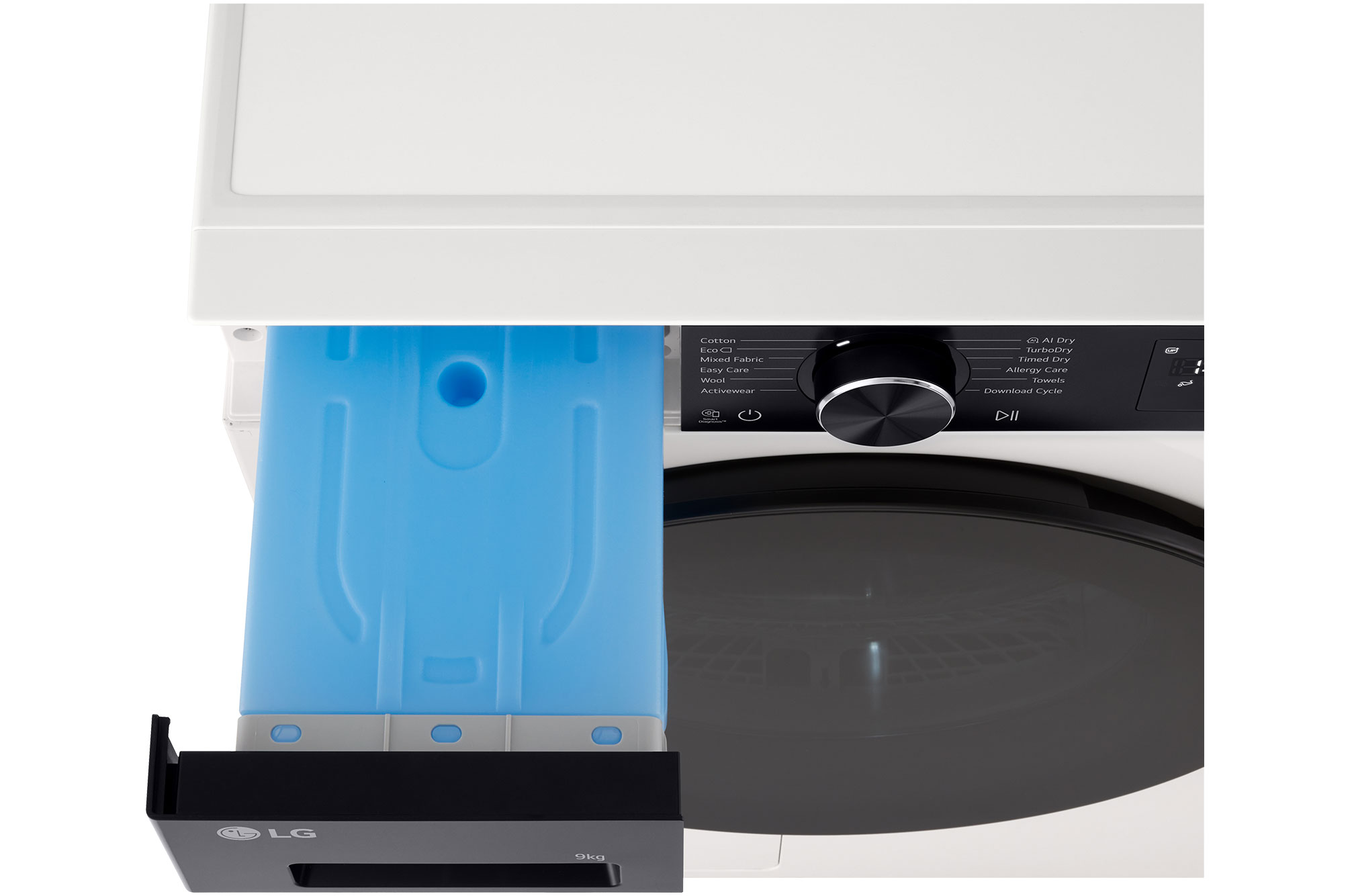 LG 9kg Warmtepomp droger Wit | Zelfreinigende condensor | Eco Hybrid™ | Sensor Dry | LG NL, RHX5009THB