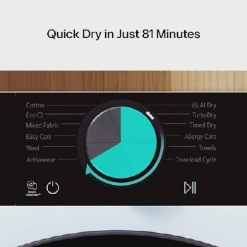 LG 9kg Warmtepomp droger Wit | Zelfreinigende condensor | Eco Hybrid™ | Sensor Dry | LG NL, RHX5009THB