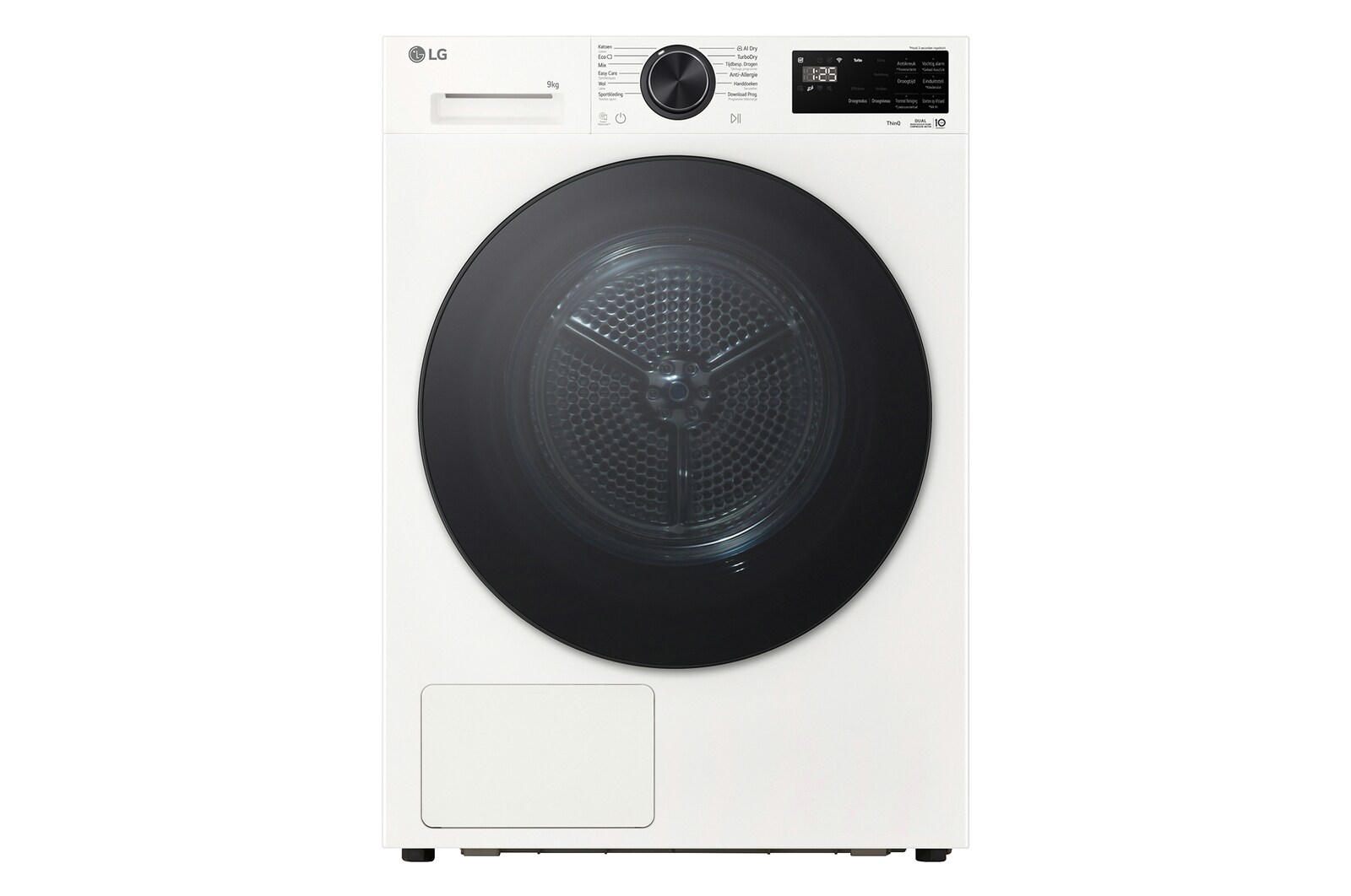 LG 9kg Wasmachine F4WX809Y + 9kg Warmtepompdroger RT90X8 + Tussenstuk Wasmachine/Droger Wit DK2W, F4WX809Y.DK2W001
