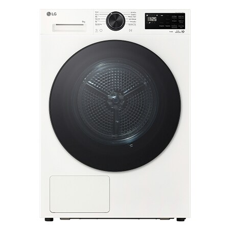 9kg Warmtepomp droger Wit | Zelfreinigende condensor | Eco Hybrid™ | Sensor Dry | LG NL - RHX5009TWB