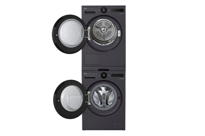 LG Tussenstuk Wasmachine/Droger Zwart | Wasmachine Stapelen | LG VX, DK2B