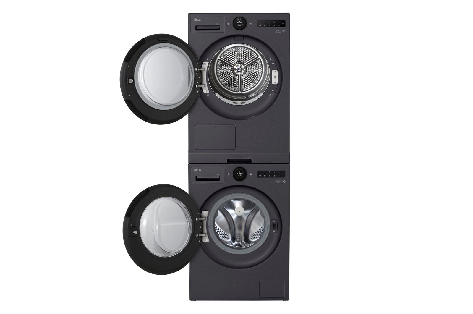 LG Tussenstuk Wasmachine/Droger Zwart | Wasmachine Stapelen | LG VX, DK2B