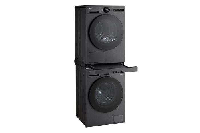 LG Tussenstuk Wasmachine/Droger Zwart | Wasmachine Stapelen | LG VX, DK2B