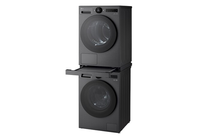 LG Tussenstuk Wasmachine/Droger Zwart | Wasmachine Stapelen | LG VX, DK2B