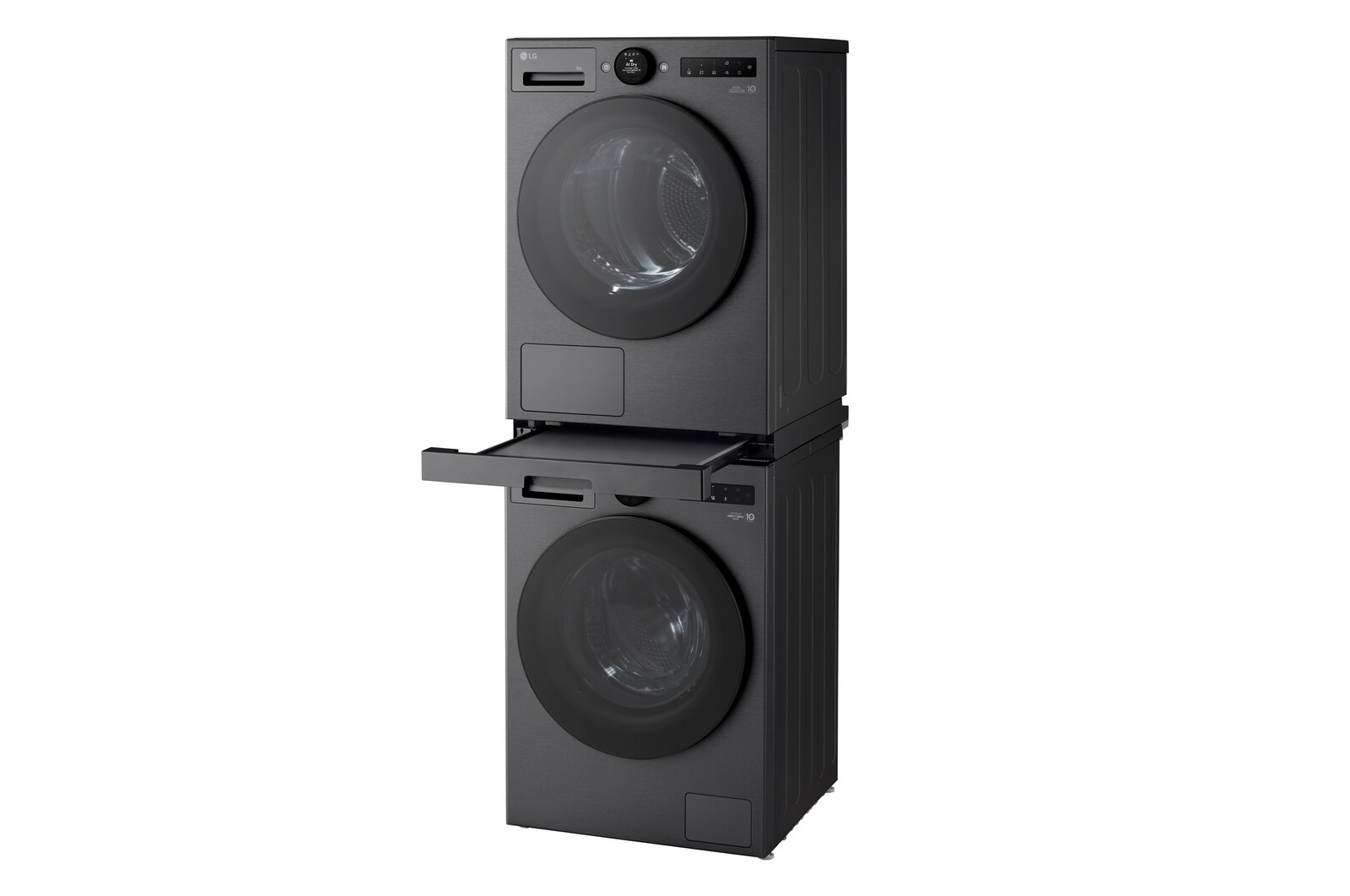 LG Tussenstuk Wasmachine/Droger Zwart | Wasmachine Stapelen | LG VX, DK2B