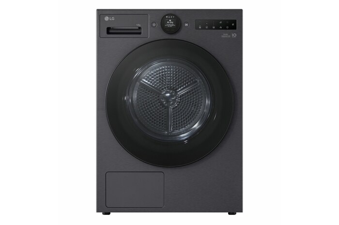 LG 10kg Warmtepomp droger Zwart | Zelfreinigende condensor | Eco Hybrid™ | Dual Inverter Heat Pump™ | LG NL, RT10X8B
