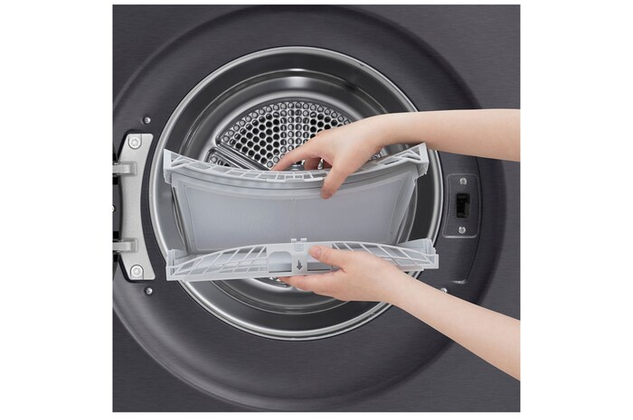 LG 10kg Warmtepomp droger Zwart | Zelfreinigende condensor | Eco Hybrid™ | Dual Inverter Heat Pump™ | LG NL, RT10X8B