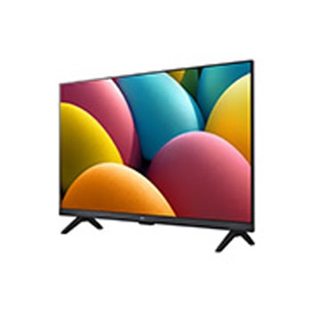 Naar links gericht zijaanzicht in een lichte hoek van de LG HD TV, LR60