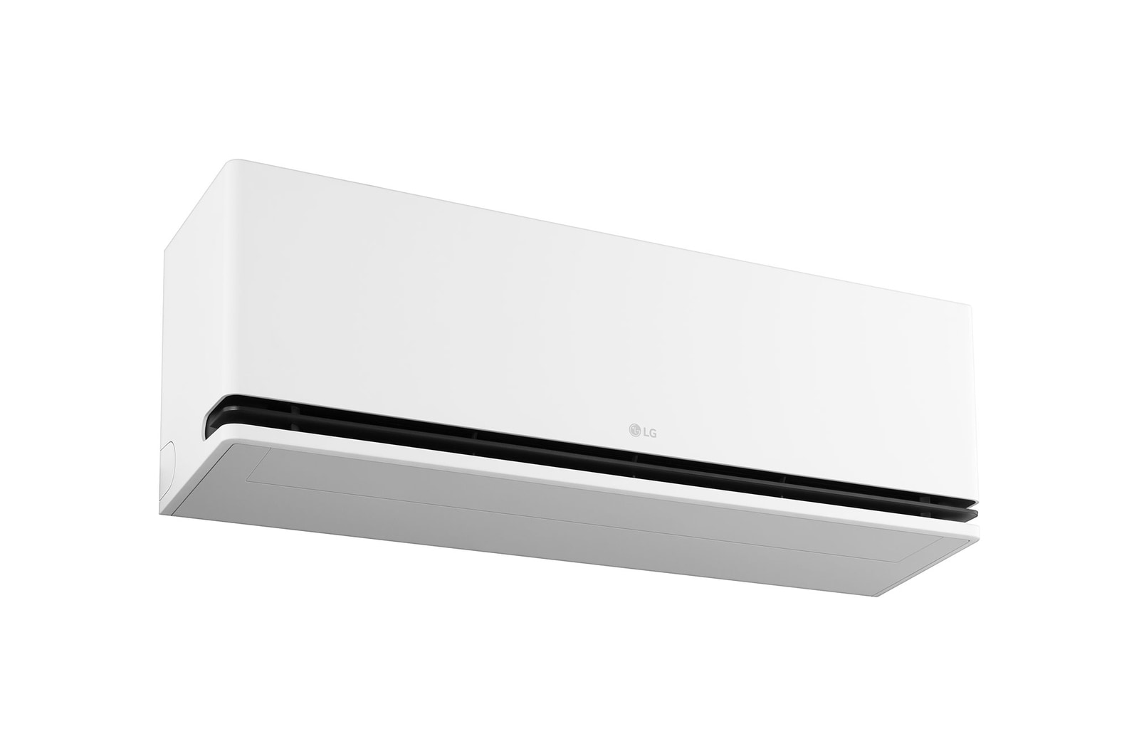 Left low-angle front view of LG ai air conditioner