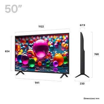 LG 50 inch LG UHD AI UA75 4K Smart TV 2025, 50UA75006LA