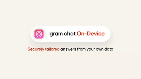 Een video met uitleg over de functie Gramchat On-Device AI.