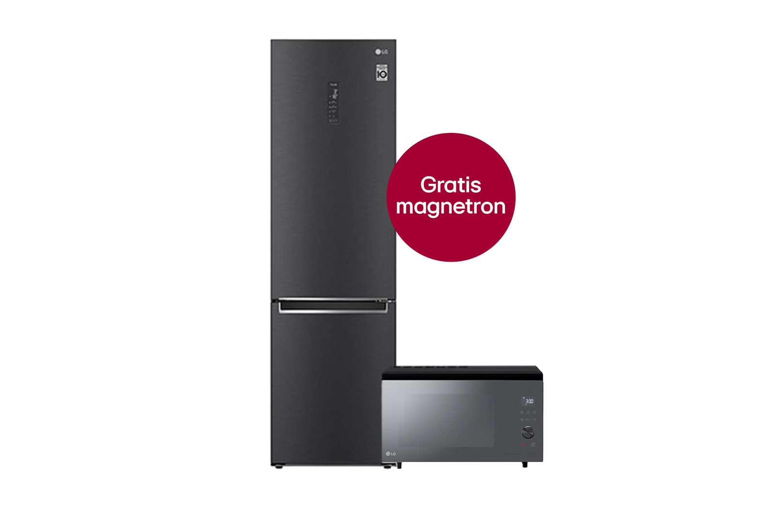 LG 384L Koelkast en vriezer GBB72MCUGN & 39L NeoChef Combi Magnetron MJ3965BCR, GBB72MCUGN.MJ39BCR